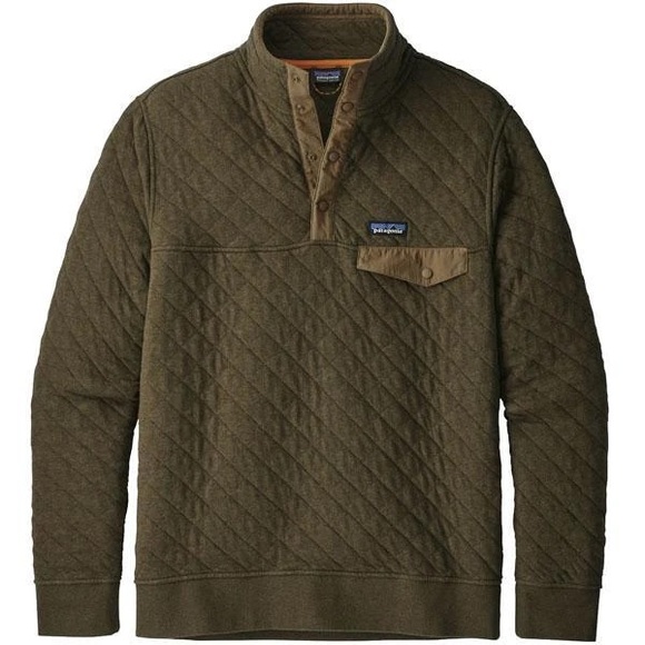 Patagonia Sweaters - Patagonia quilted snap t pullover dark green